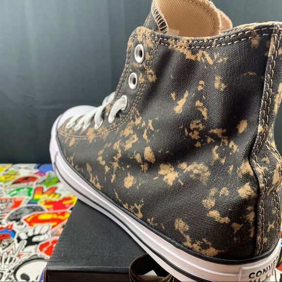 Converse Chuck Taylor All Star Hi Bleach Black Hemp Dip Womens Various - Picture 8 of 11